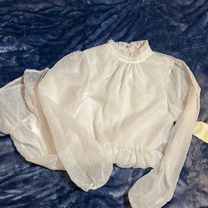 Altar’d State | white swiss dot | mini dress | NWT | size medium